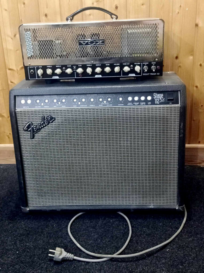 Vox Night Train NT50H G2 con case a medida mas pantalla fender por Epiphone BB KING