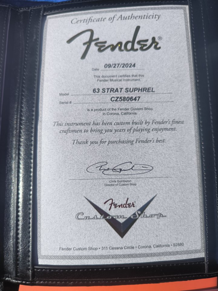 ¡MEGAOFERTÓN 24H! Fender custom 1963 Super heavy relic ¡NUEVA!