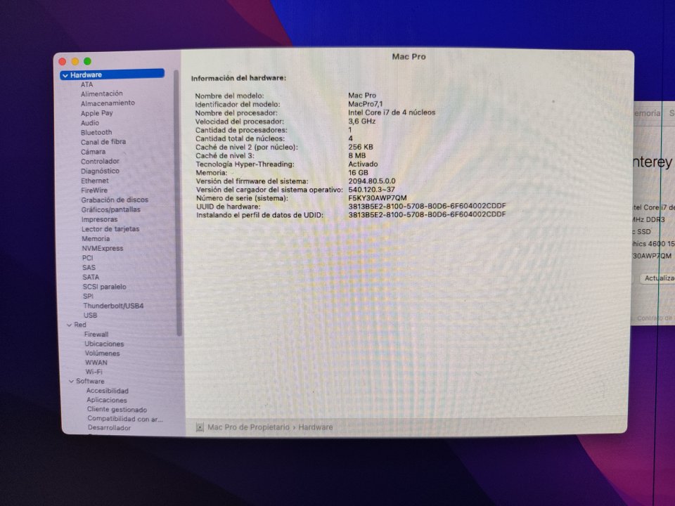 Hakintosh con macOS Monterey y Windows 11 Pro. ideal para diseño, audio y estabilidad. de segunda mano · Foto 6 de 9 · Cádiz · 180 €
