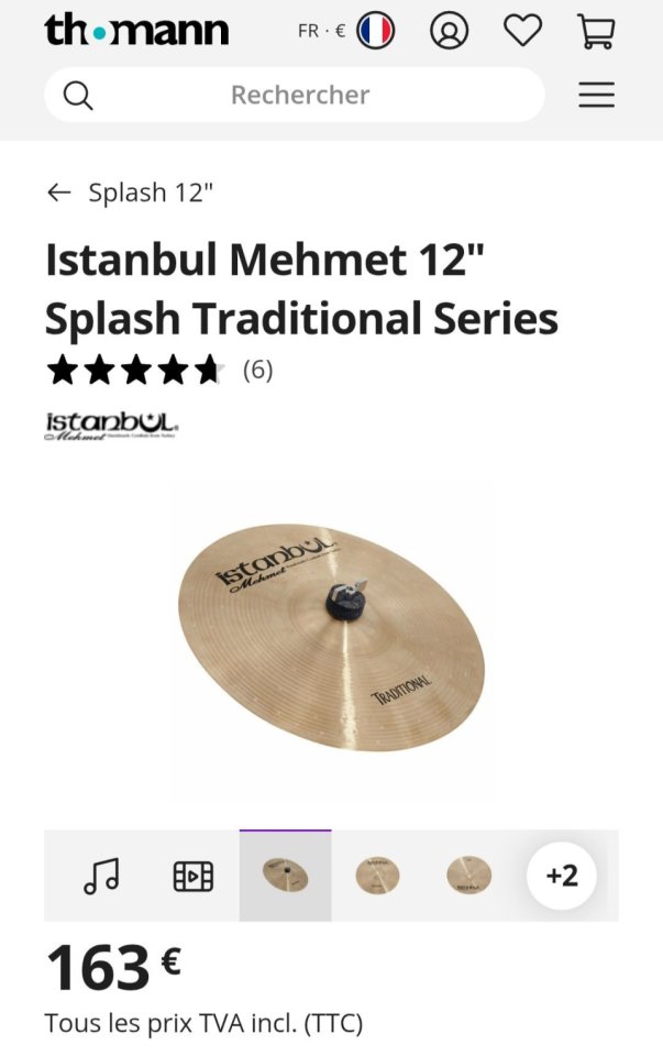 Splash 12" Istanbul Traditional NUEVO Factura 163€ Envío OK