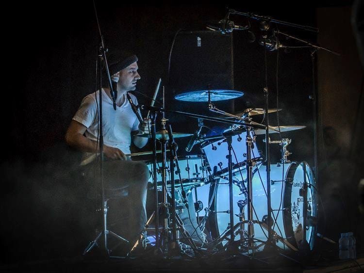 Batería AJP Custom Drums acrílica con LEDs + módulo DMX hecha a mano en USA