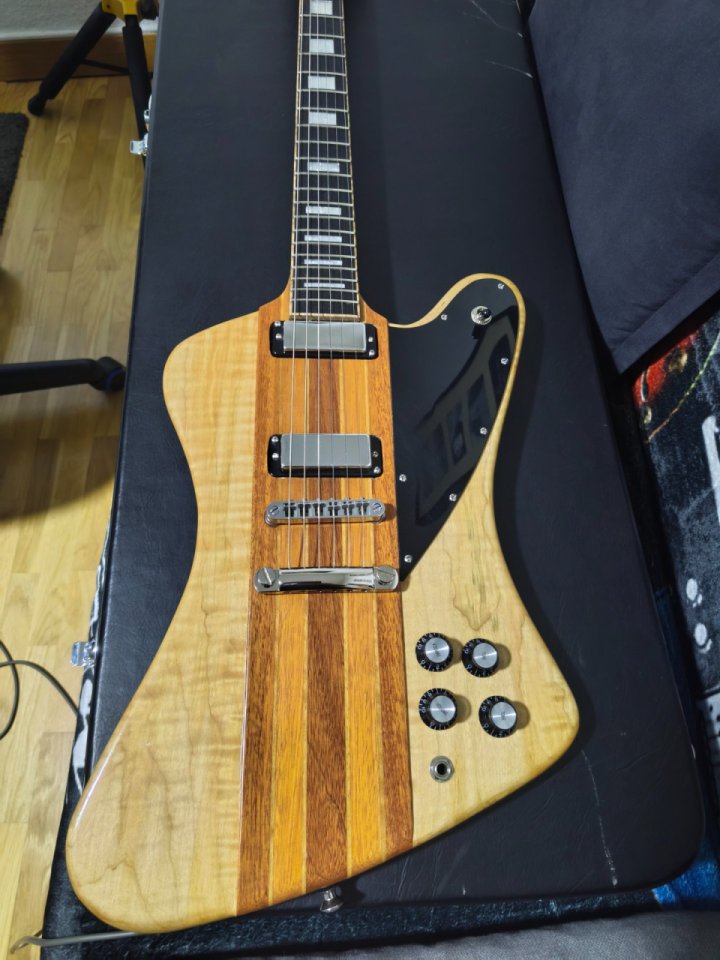Firebird de luthier con pastillas ballestone