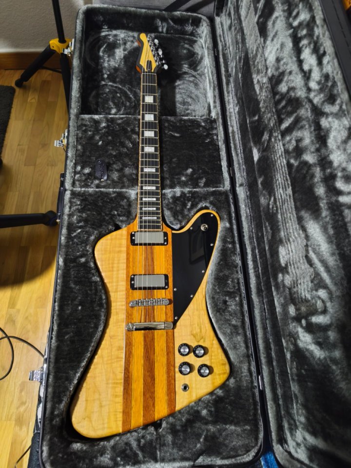 Firebird de luthier con pastillas ballestone