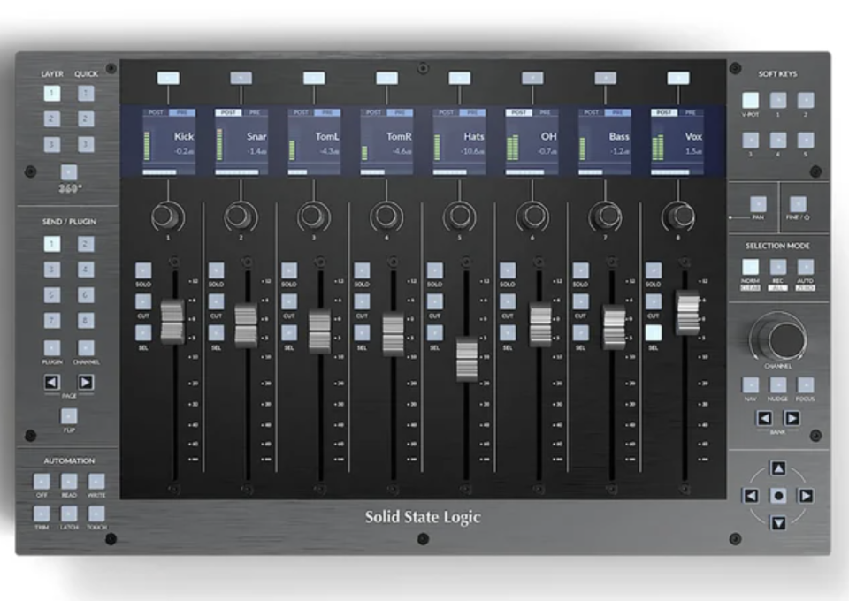 Solid State Logic UF-8 SSL Controlador 8 faders automatizados