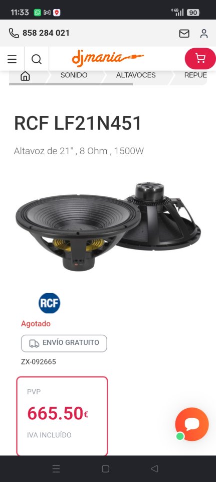 RCF LF21N451 de segunda mano · Foto 1 de 3 · Castellón · 400 €