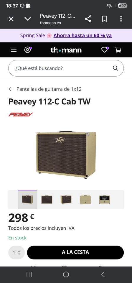 Pantalla Peavey 112-C cab tw