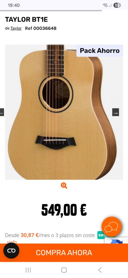 //vendo Taylor Baby BT1E