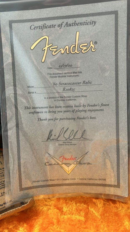 Fender Stratocaster CS 60 Relic OW John Cruz