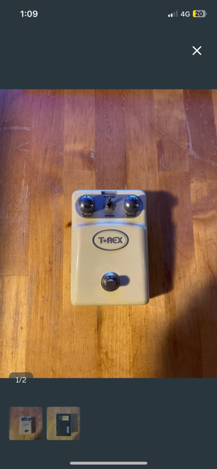 Pedal guitarra T-Rex Tonebug Reverb de segunda mano · Foto 1 de 2 · Madrid · 75 €