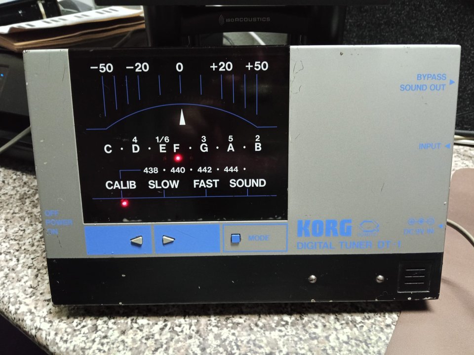 Afinador Korg DT-1 de grandes dimensiones para tienda o estudio, vintage!