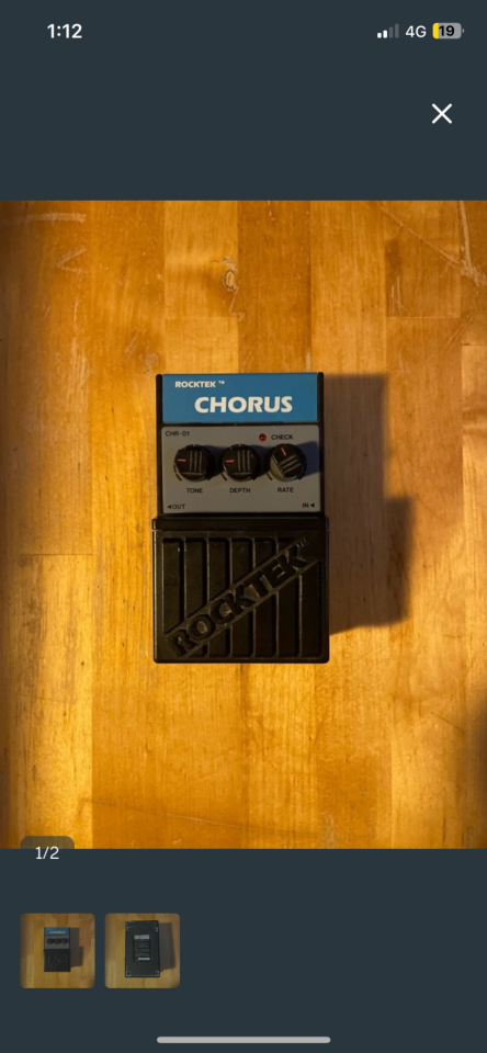 Pedal Chorus Rocktek CHR-01 Guitarra de segunda mano · Foto 1 de 2 · Madrid · 50 €