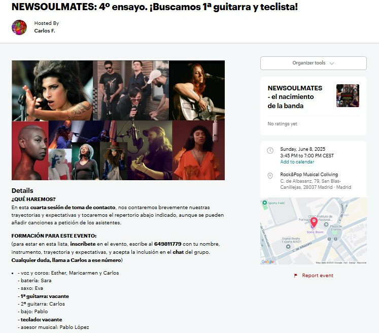 Banda de neo soul busca teclista y guitarra principal