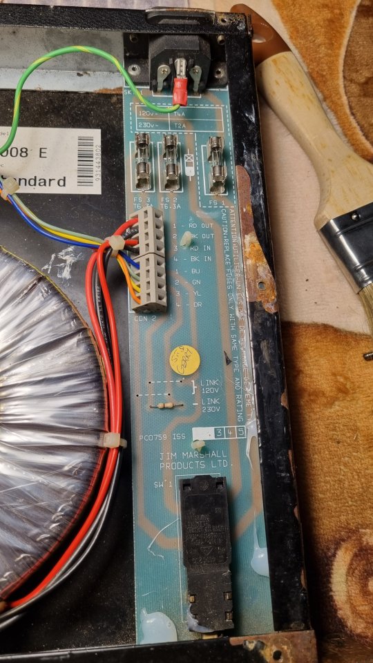 Etapa de potencia Marshall 8008 valvestate 80w