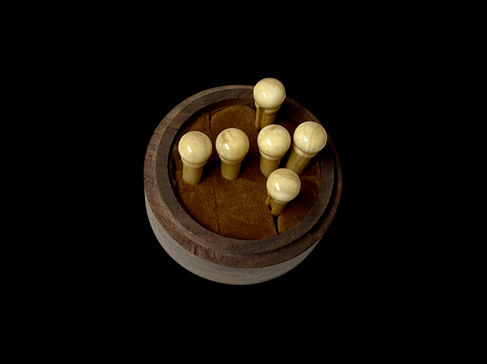 6 clavijas puente hueso camello Goa Premium Vintage