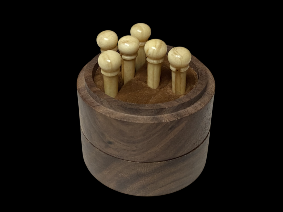 6 clavijas puente hueso camello Goa Premium Vintage