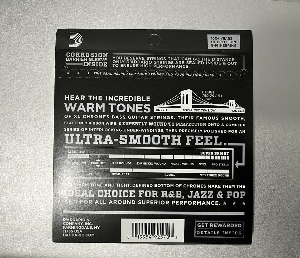 Cuerdas Daddario ECB81