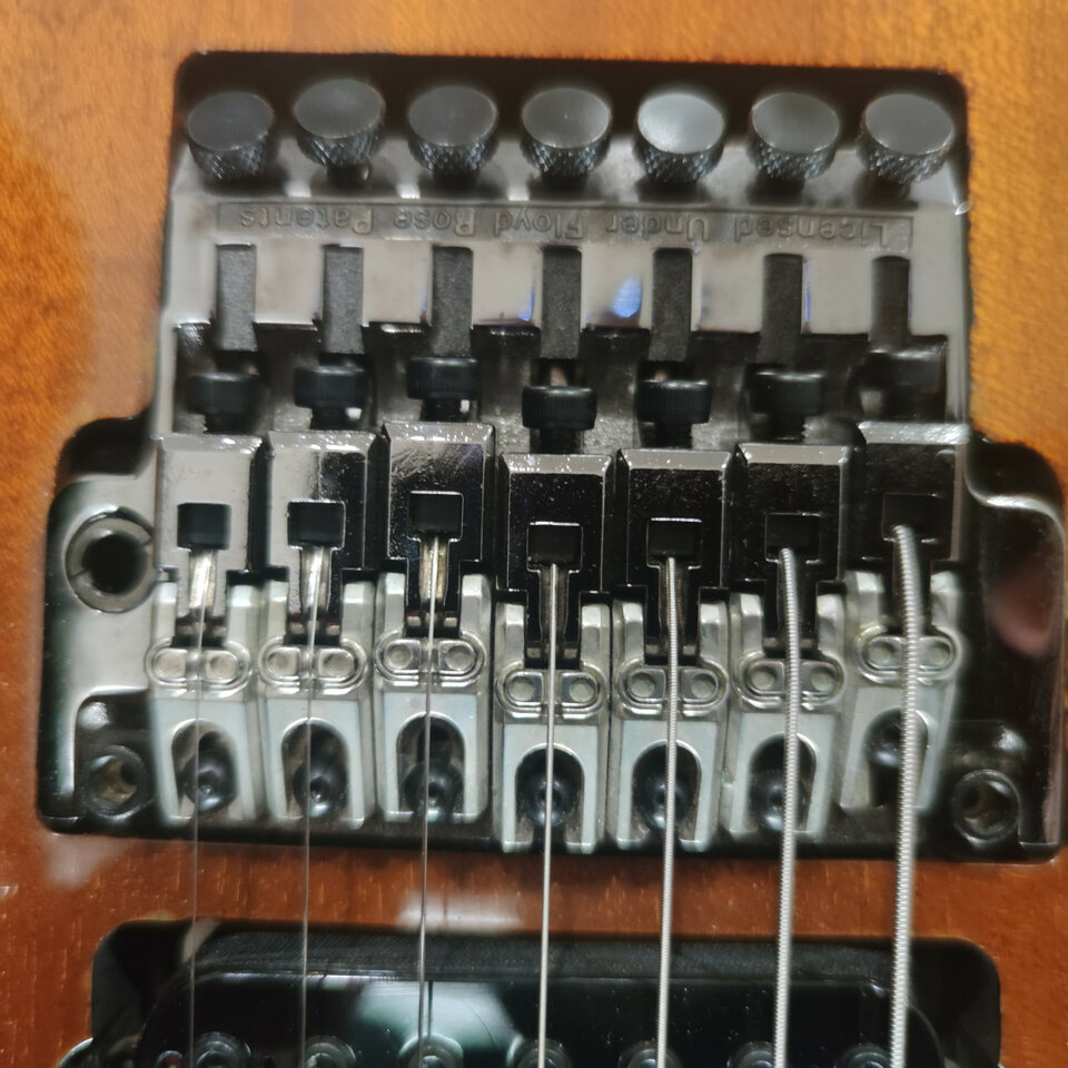 CAMBIO Brutal! Ibanez Japan RG2027 PIEZO + Bare Knuckle Aftermath( leer)