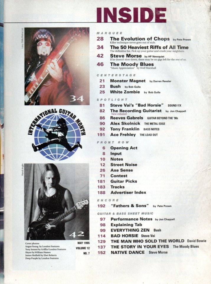 Revista Guitar – 50 Heaviest Riffs of All Time – Mayo de 1995 de segunda mano · Foto 5 de 8 · Salamanca