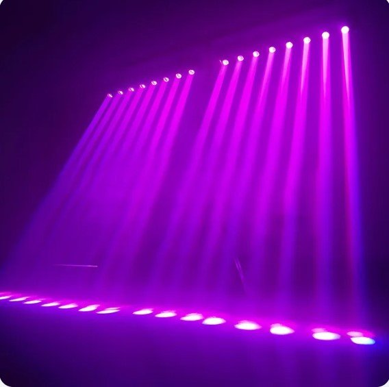 2 Barras móviles LED 8x12W RGBW + Flightcase