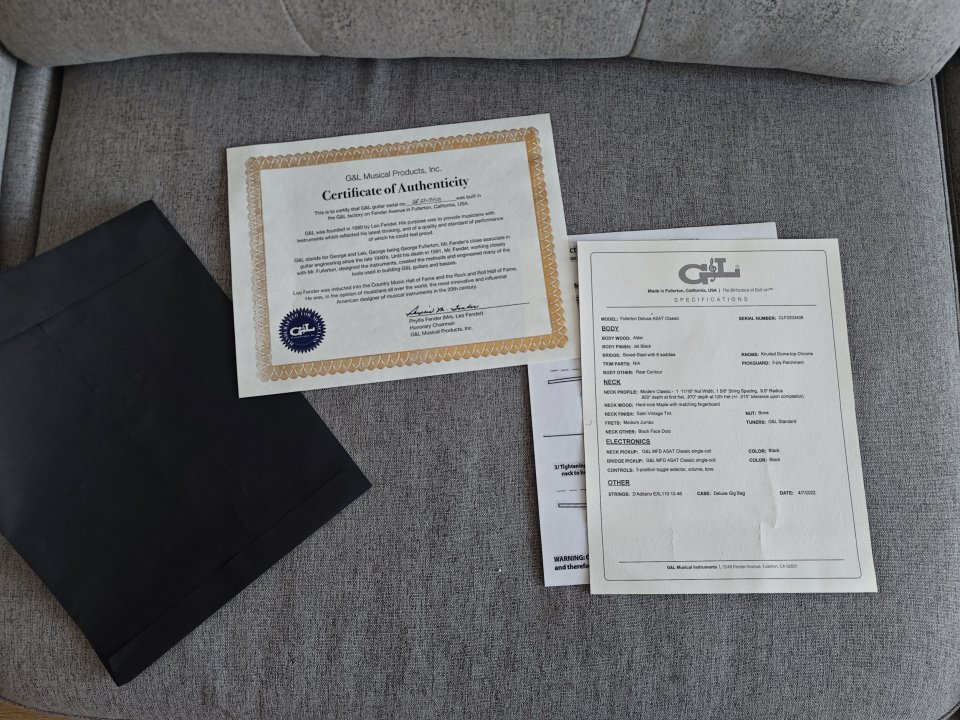 G&L Fullerton deluxe Asat classic usa jet black