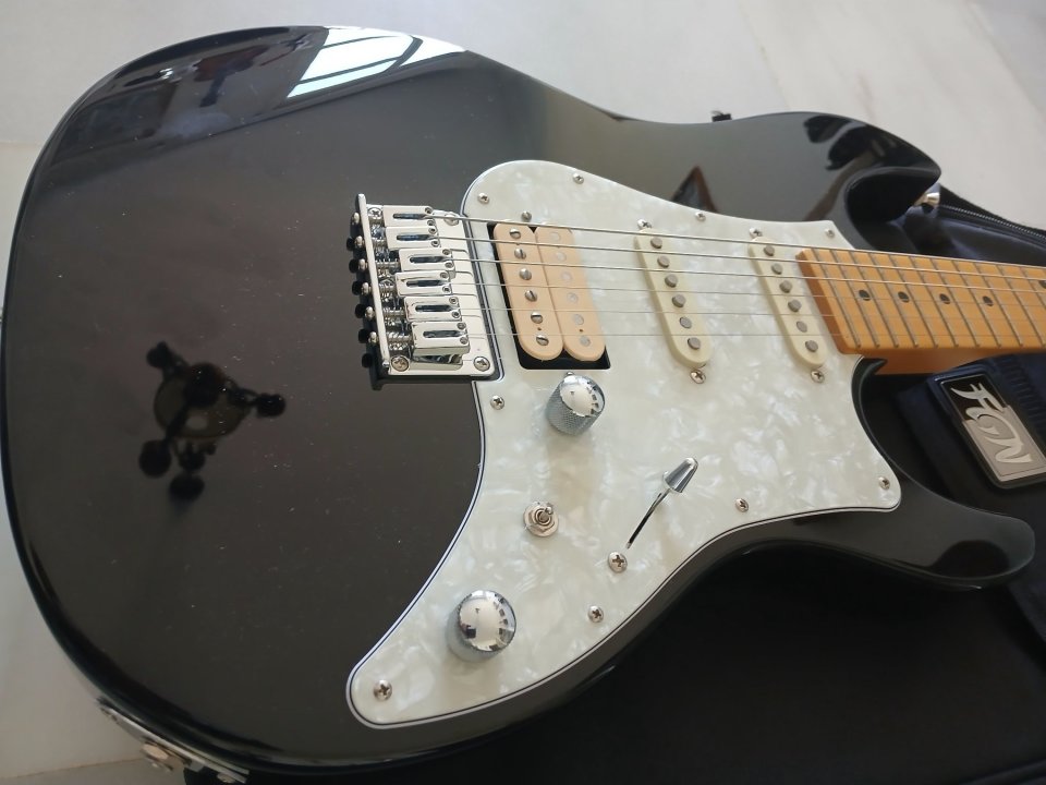 FGN Odisey Japan con pastilla Dimarzio en puente y funda