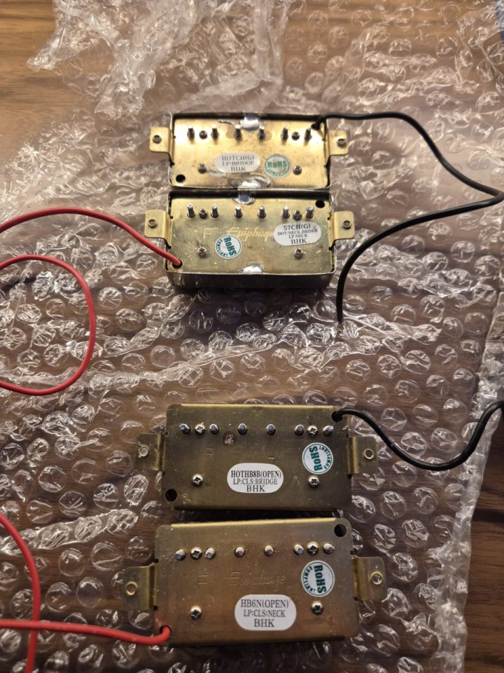 Juego de 4 pastillas Epiphone de una SG de doble mástil 1275