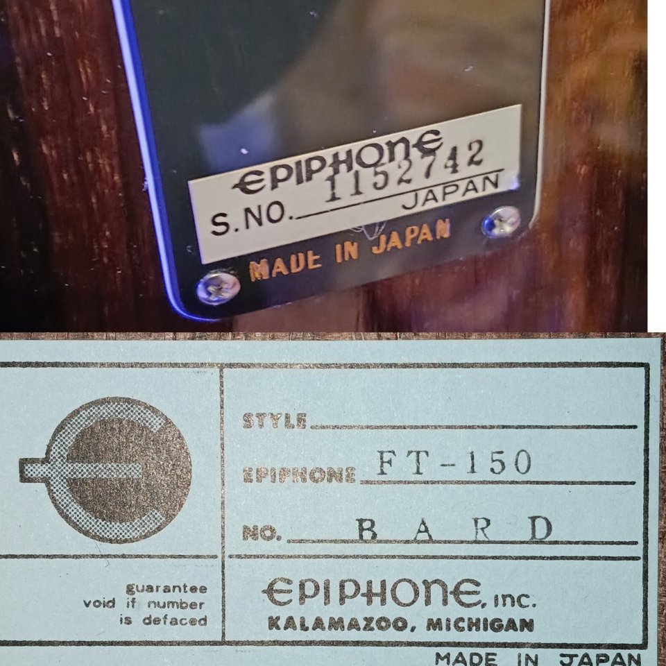 Guitarra Acústica Epiphone FT-150 Bard