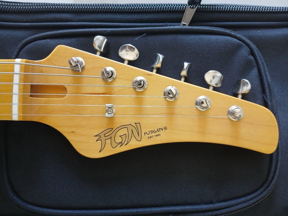 FGN Odisey Japan con pastilla Dimarzio en puente y funda