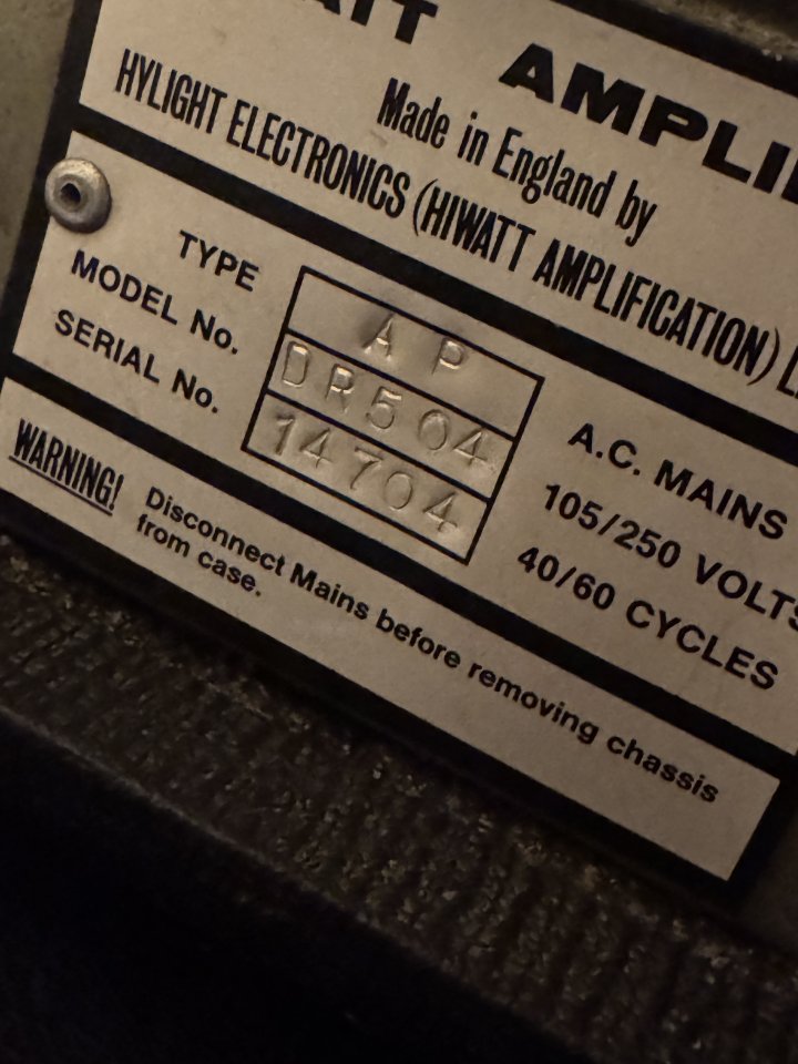 HIWATT DR 504 Custom 50 de 1981, época buena (Hylight).