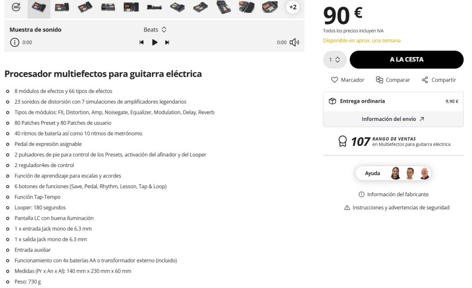 Mooer Ge 100 multiefectos