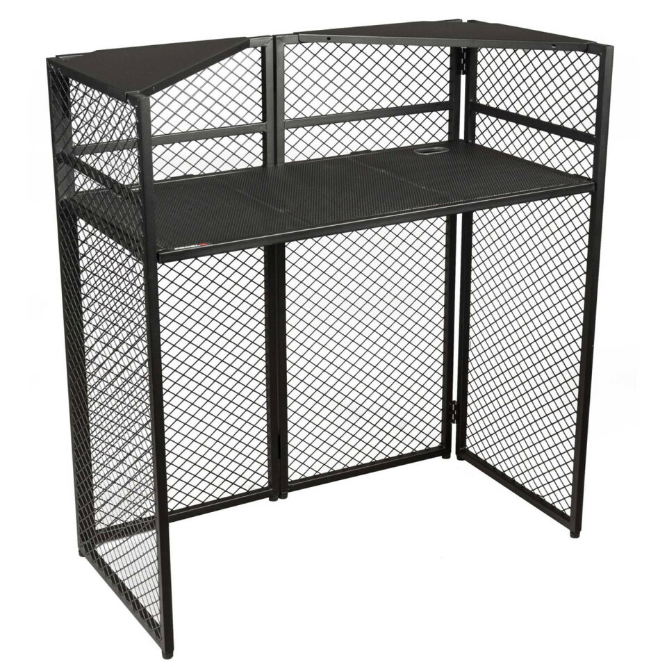 Mesa DJ transportable metalica con accesorios