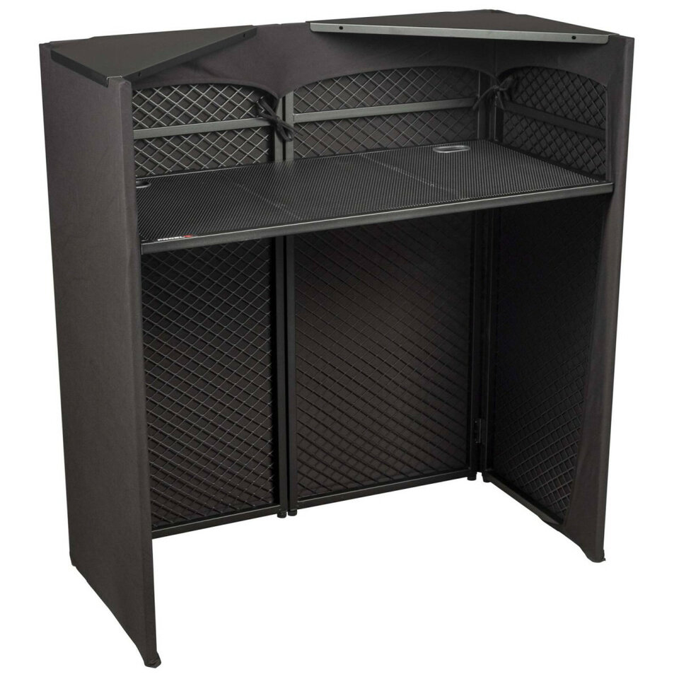 Mesa DJ transportable metalica con accesorios