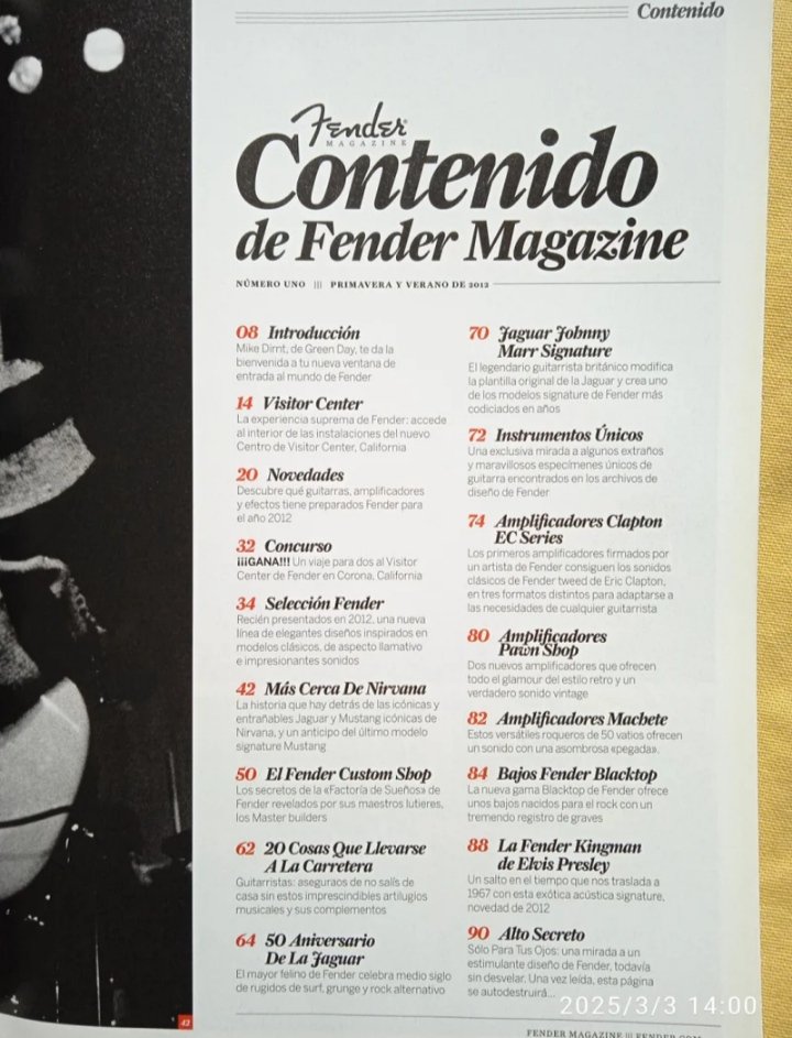 Fender Magazine, números 1 y 2