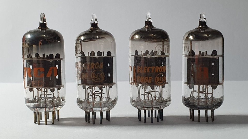 Válvula RCA NOS 12AX7A Short Plate 7025 ECC83 preamp hifi tubo previo