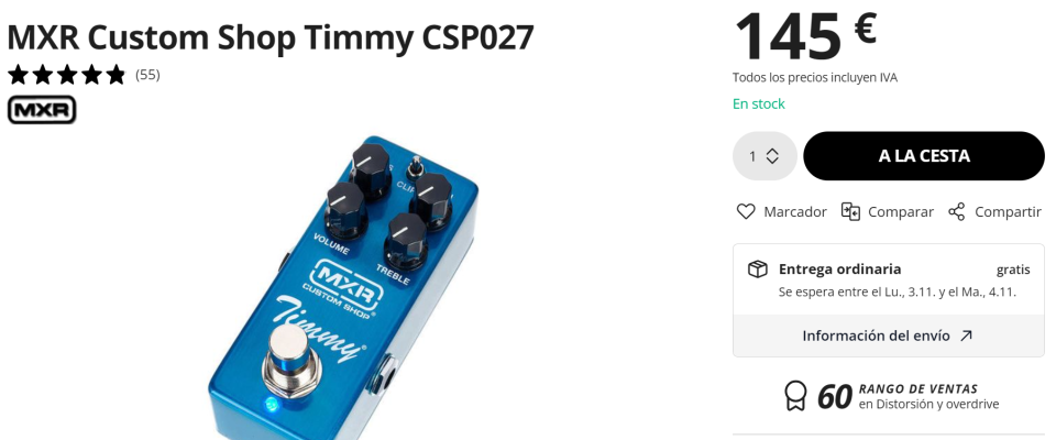 pedal MXR TIMMY