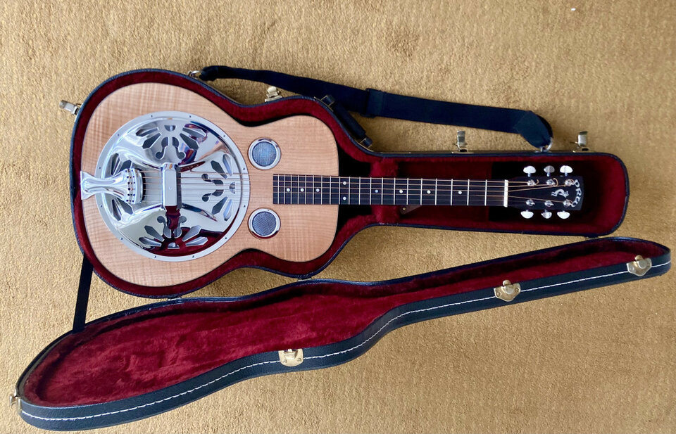 Guitarra Slide Resonadora DOBRO del luthier PRW.