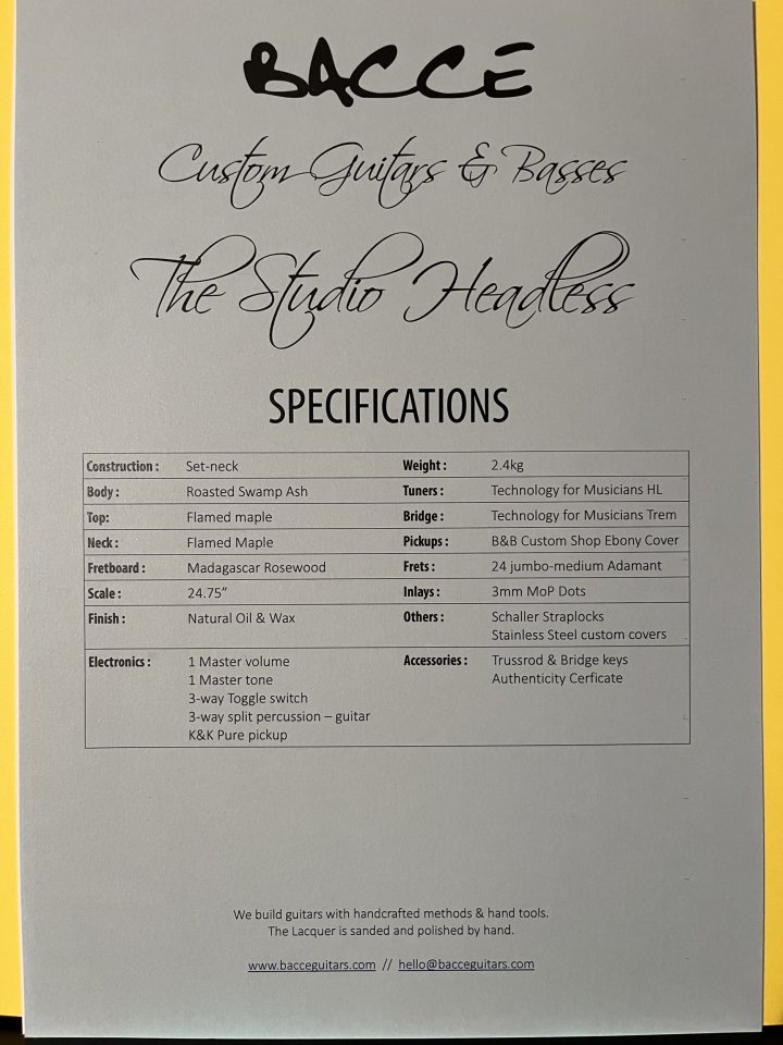 HEADLESS CUSTOM BACCE