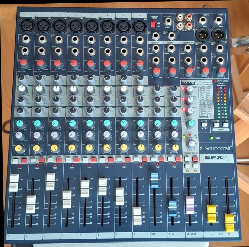 -Reservada-SOUNDCRAFT EFX-8 Mezclador 10 entradas con Efectos