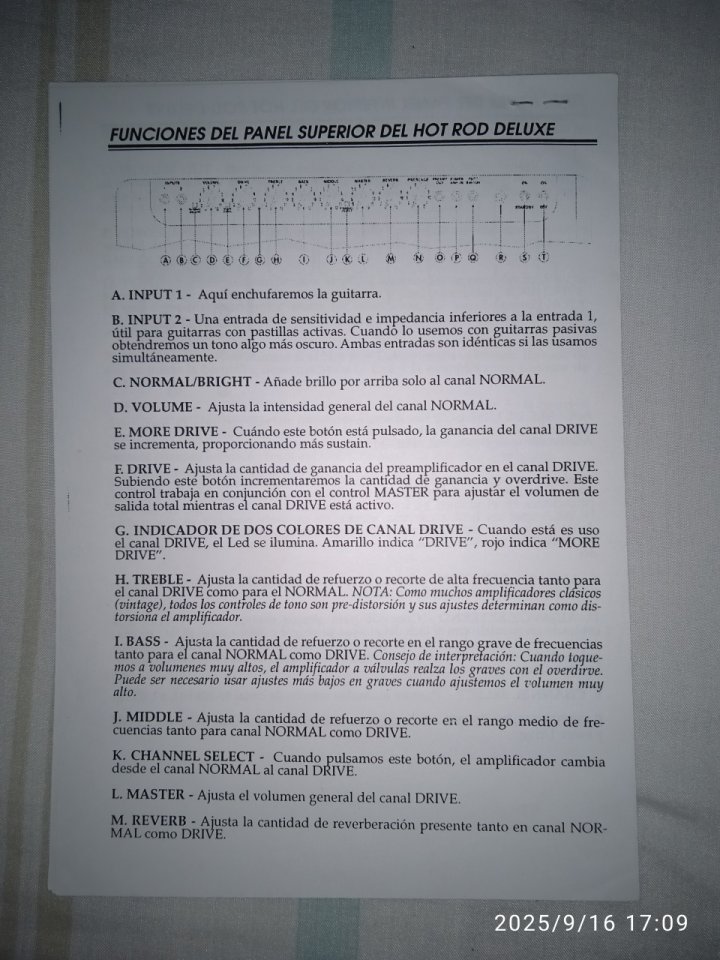 Esquemas Manual Fender Hot Rod Deluxe