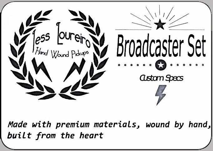 Set Pastillas Jess Loureiro Telecaster Broadcaster Relic Custom Specs. Made in Spain.