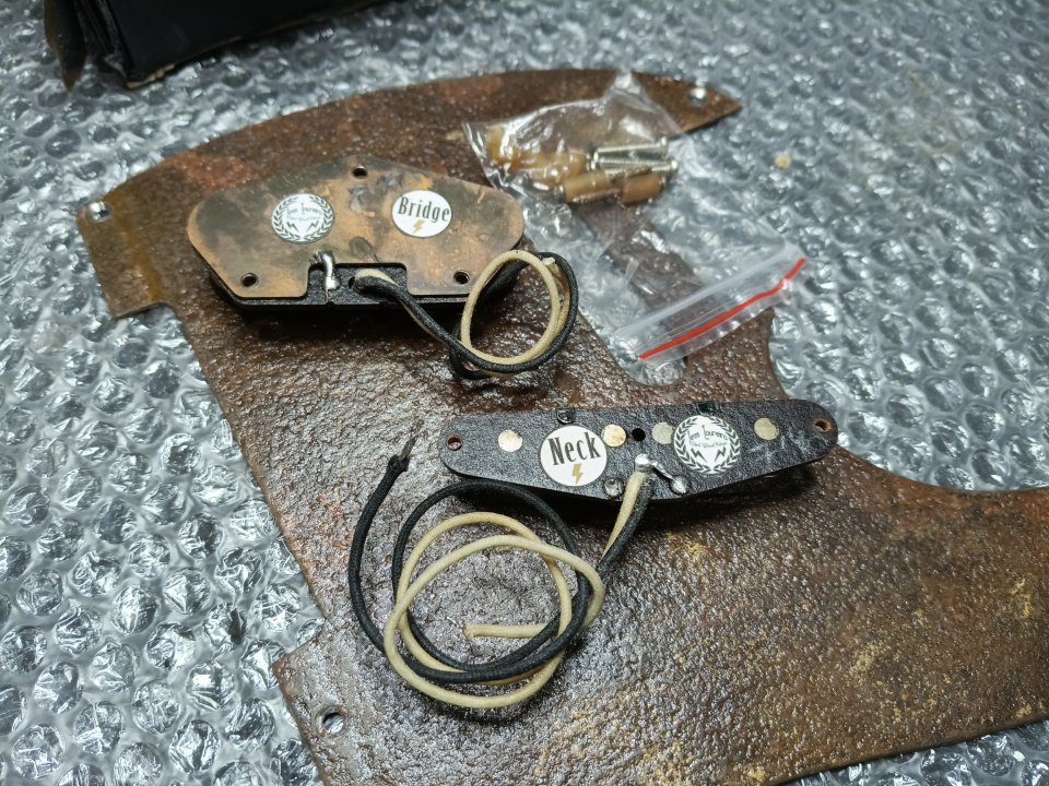 Set Pastillas Jess Loureiro Telecaster Broadcaster Relic Custom Specs. Made in Spain.