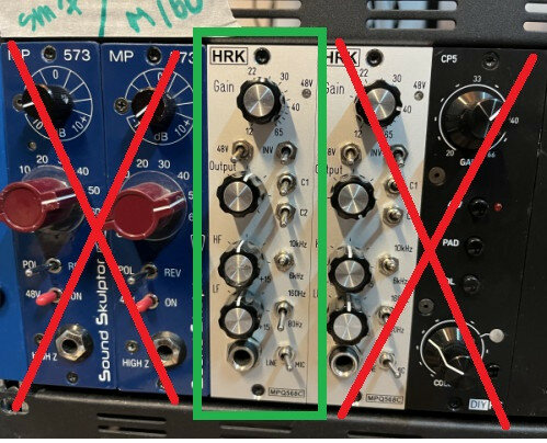 Preamplificador HRK MP568C + 4 tarjetas de color (módulo de la serie 500 raro y descontinuado)