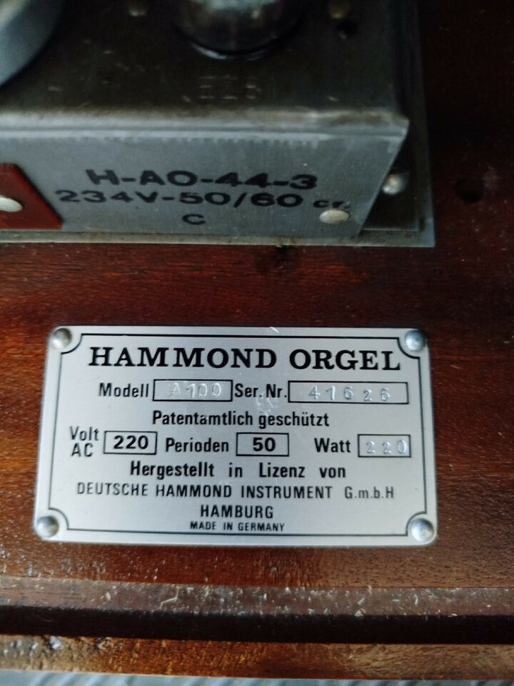 Órgano Hammond A100 original 1964