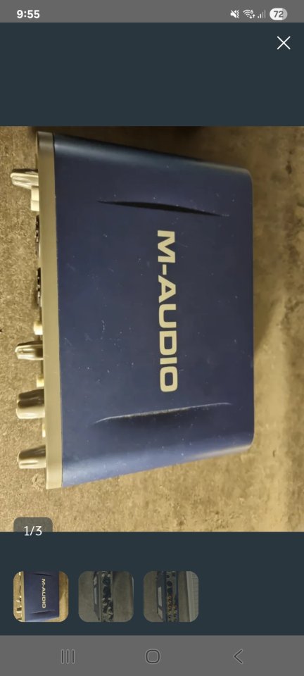 Interfaz M-Audio azul