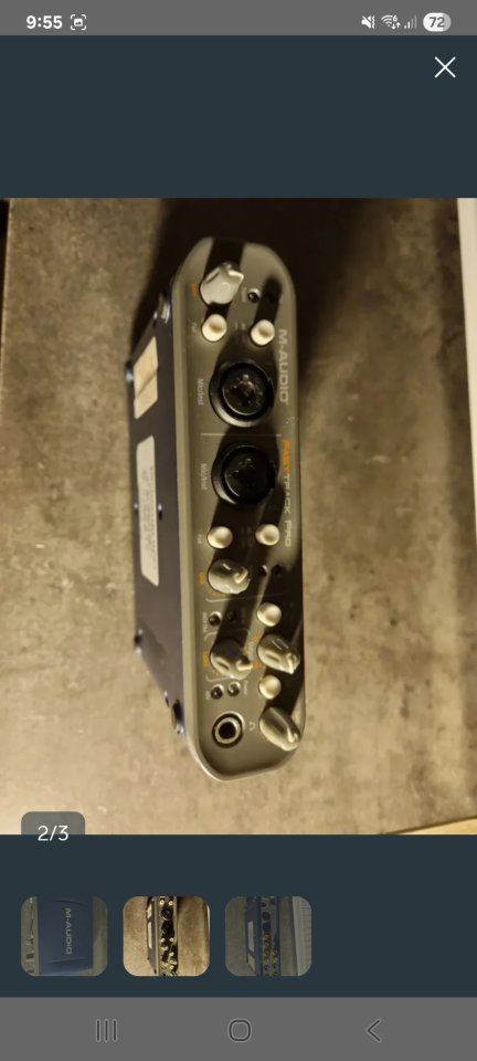 Interfaz M-Audio azul