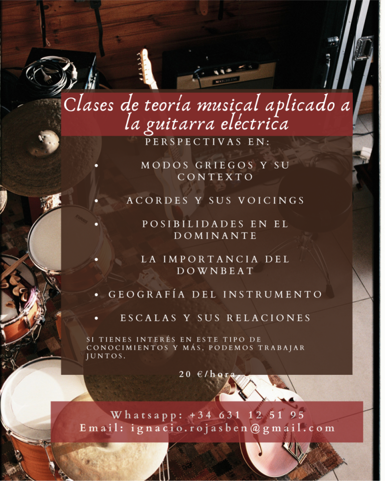 Clases de teoría musical aplicado a la guitarra eléctrica