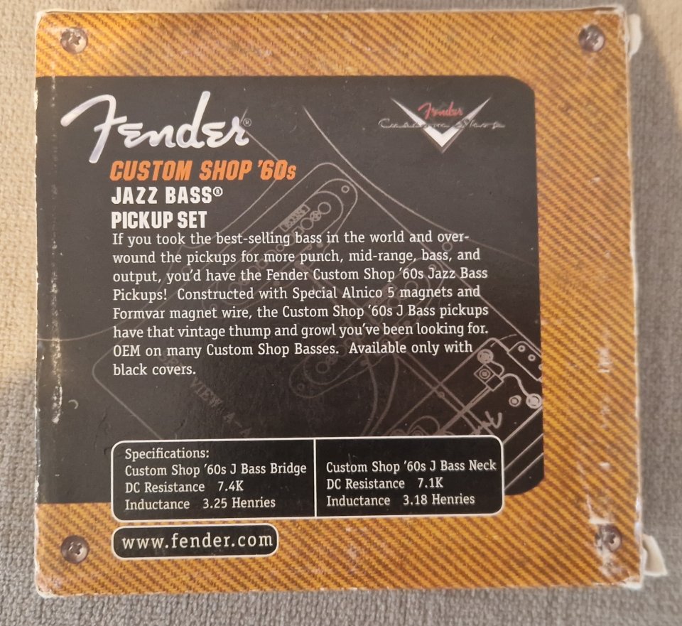 Pastillas Jazz Bass Fender Custom Shop 60s