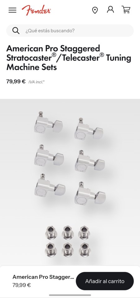 Clavijeros Fender American Pro 2 compensados