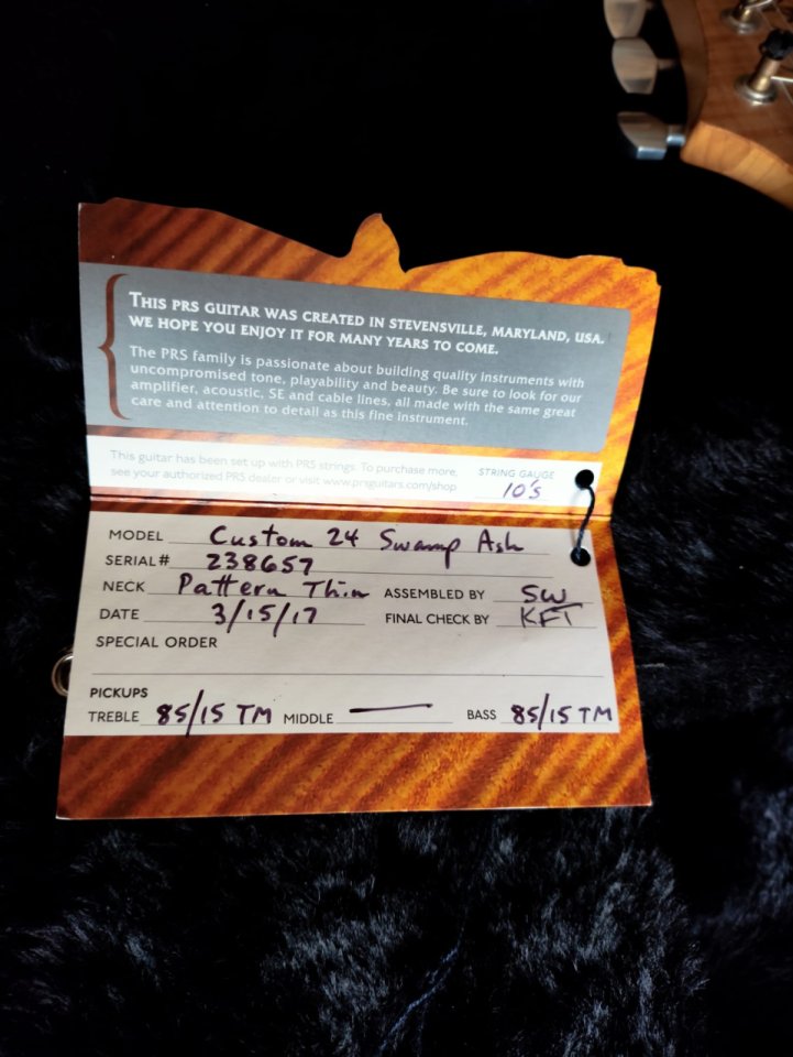 PRS Custom 24 Swamp Ash "Limited International Run" (Flame Maple Neck) de segunda mano · Foto 10 de 10 · Madrid · 3500 €