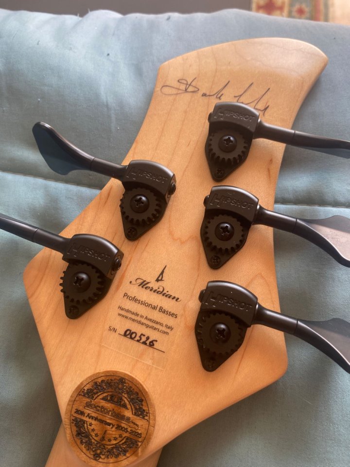 Bajo 5 cuerdas activo Meridian con funda original de segunda mano · Foto 6 de 7 · Cantabria · 3800 €
